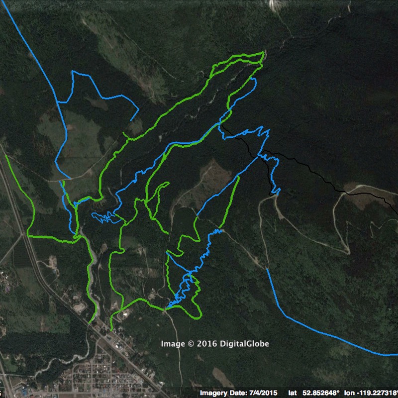 Valemount MTB park XC and downhill trails